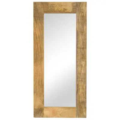 vidaXL Ogledalo iz trdnega mangovega lesa 50x110 cm