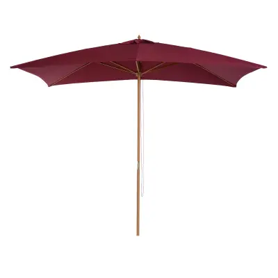Outsunny Vrtni senčnik zunanji vodoodporni leseni senčnik 2x2,95x2,55m Bordeaux
