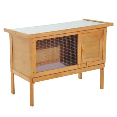 PawHut Kletka za kunce na prostem iz smrekovega lesa 90 x 45 x 65 cm