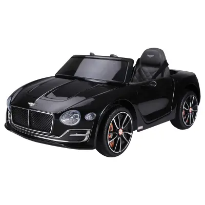 HOMCOM Otroški električni avtomobil Bentley z dvema vratoma na ročni pogon in daljinskim upravljalnikom, žarometi in zvoki, 108x60x43cm, črn