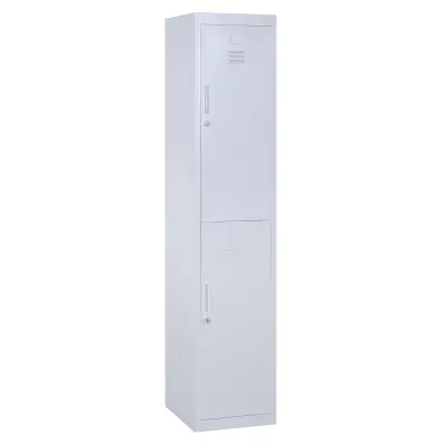 Vinsetto shranjevalna omara 4 police 2 vratca varnostno zaklepanje pisarna garaža hladno valjano jeklo 38x46x180cm siva