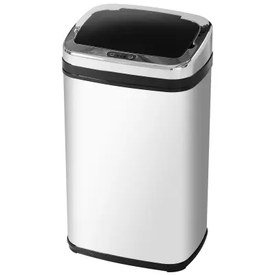 HOMCOM Eleganten koš za smeti iz nerjavečega jekla z elektronskim senzorjem odpiranja 30 l
