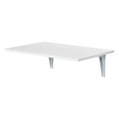 HOMCOM Zložljiva stenska mizica, ki varčuje s prostorom, MDF in kovinski okvir, za kuhinjo in dnevno sobo, bela, 60x40x20cm