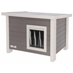 Kerbl Mačja hišica ECO Eli 57x45x43 cm siva in bela