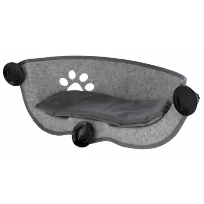 Kerbl Mačji ležalnik za na okno Filzino 70x26x26 cm siv