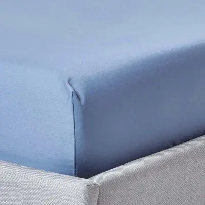 Homescapes Ovita Rjuha iz Egipčanskega Bombaža v Air Force Blue s 1000 Niti, 120x190 cm