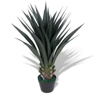 vidaXL Umetna rastlina juka v loncu 85 cm zelene barve