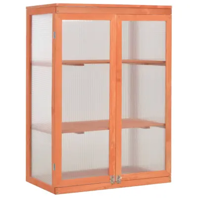 vidaXL Rastlinjak iz lesa 75x47x109 cm
