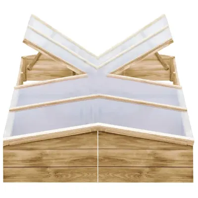 vidaXL Rastlinjak 2 kosa impregnirana borovina 200x50x35 cm