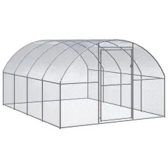 vidaXL Zunanji kokošnjak 3x4x2 m pocinkano jeklo