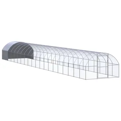 vidaXL Zunanji kokošnjak 3x20x2 m pocinkano jeklo