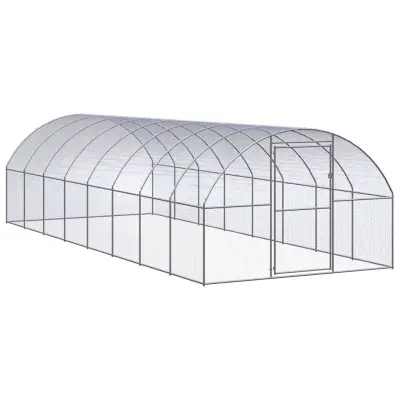 vidaXL Zunanji kokošnjak 3x8x2 m pocinkano jeklo