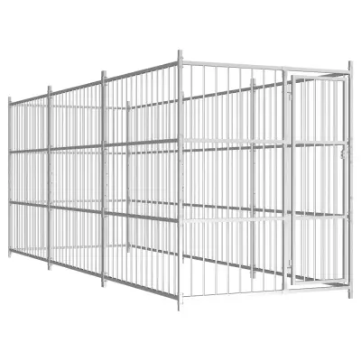 vidaXL Zunanji pasji boks 450x150x185 cm