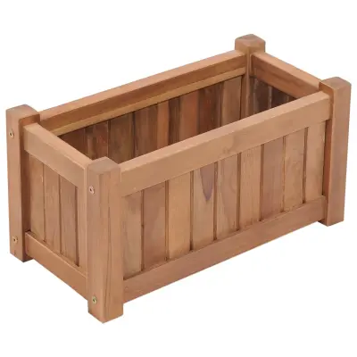 vidaXL Visoka greda 50x25x25 cm trdna tikovina