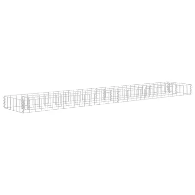 vidaXL Visoka greda gabion pocinkano jeklo 180x30x10 cm