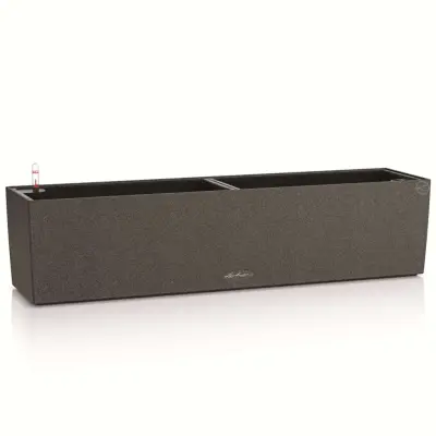 LECHUZA Cvetlično korito BALCONERA Stone 80 ALL-IN-ONE črno