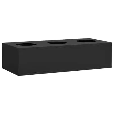 vidaXL Pisarniško cvetlično korito antracitno 90x40x23 cm jeklo