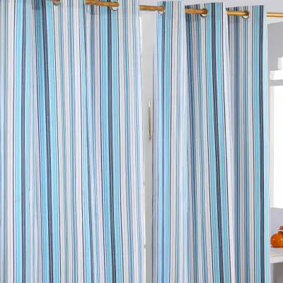 Homescapes New England Stripes Ready Made Modre zavese, par, 117x137 cm Kapljica