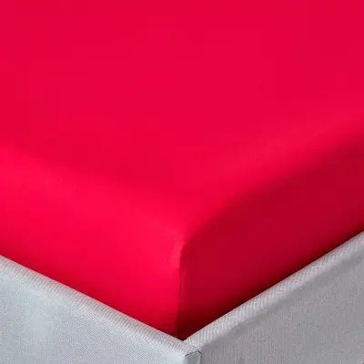 Homescapes Rdeča rjuha iz egiptovskega bombaža, 200 niti, 150x200 cm