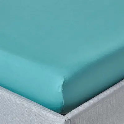 Homescapes Teal egipčanski bombaž 30 cm globok prilegajoči se prtljažnik 200 nitk, 140x190 cm