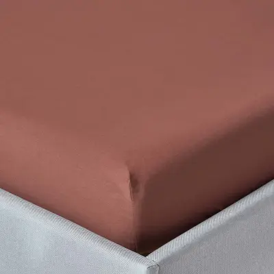 Homescapes Čokoladno posteljno pregrinjalo iz egipčanskega bombaža z globino 30 cm, 200 niti, 150x200 cm