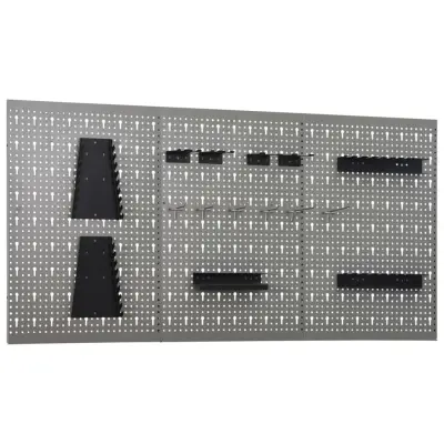 vidaXL Stenske plošče za obešanje orodja 3 kosi 40x58 cm jeklo