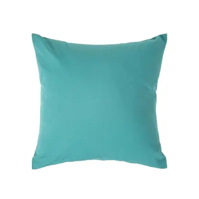 Homescapes Teal prevleka za vzglavnik iz egiptovskega bombaža, 200 niti, 40x40 cm