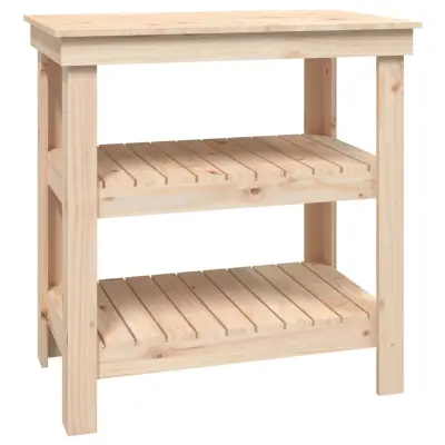 vidaXL Delovna miza 78,5x50x80 cm trdna borovina