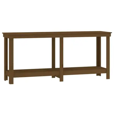 vidaXL Delovna miza medeno rjava 180x50x80 cm trdna borovina