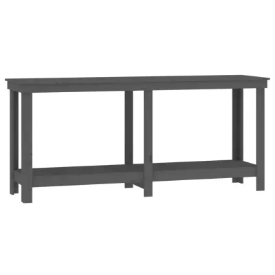 vidaXL Delovna miza siva 180x50x80 cm trdna borovina