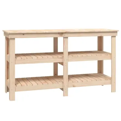 vidaXL Delovna miza 142,5x50x80 cm trdna borovina
