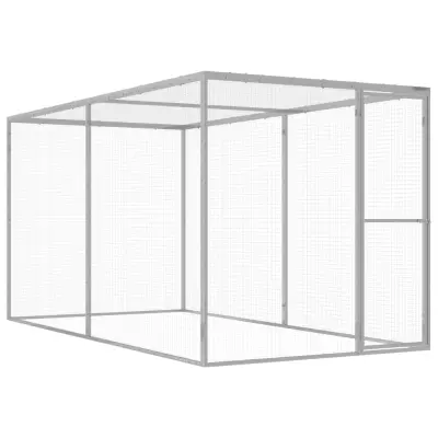 vidaXL Mačja kletka 3x1,5x1,5 m pocinkano jeklo