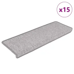 vidaXL Samolepilne preproge za stopnice sisal 15 kosov 65x21x4 cm