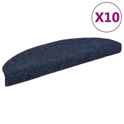 vidaXL Samolepilne preproge za stopnice 10 kosov modre 65x21x4 cm