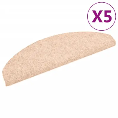 vidaXL Samolepilne preproge za stopnice 5 kosov rjave 65x21x4 cm
