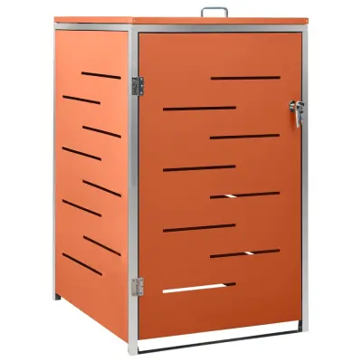 vidaXL Enojna lopa za smetnjak 69x77,5x112,5 cm nerjaveče jeklo