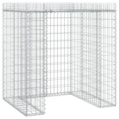 vidaXL Gabionska stena za smetnjak 110x91x120 cm pocinkano železo