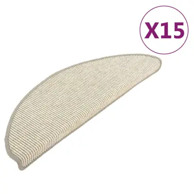 vidaXL Samolepilne preproge za stopnice 15 kosov srebrne 65x21x4 cm
