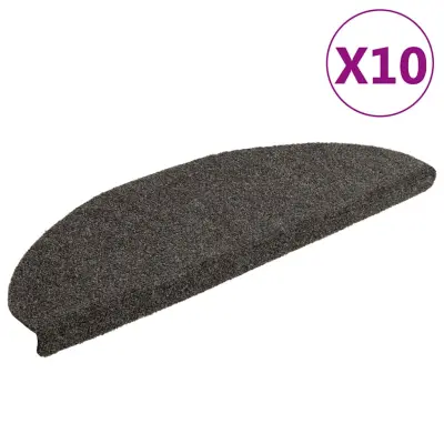 vidaXL Samolepilne preproge za stopnice 10 kosov antracit 65x21x4 cm