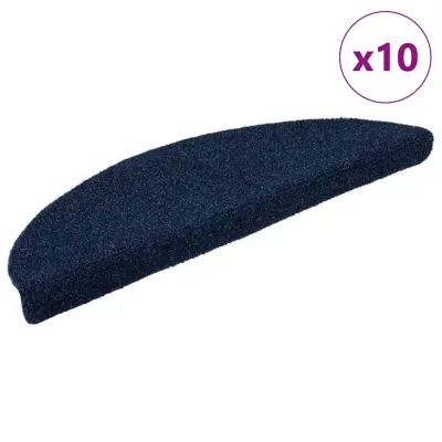 vidaXL Samolepilne preproge za stopnice 10 kosov mor. modre 56x17x3 cm