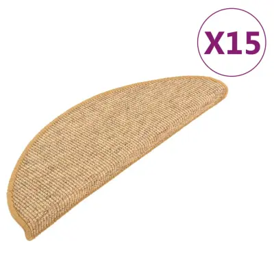 vidaXL Samolepilne preproge za stopnice 15 kosov oranžne 65x21x4 cm