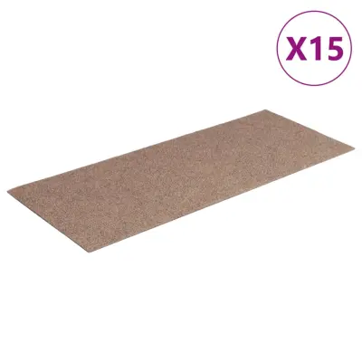 vidaXL Samolepilne preproge za stopnice 15 kosov 60x25 cm svetlo rjave