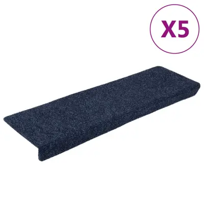 vidaXL Preproge za stopnice 5 kosov 65x21x4 cm antracitne