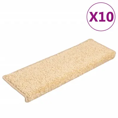 vidaXL Preproge za stopnice 10 kosov 65x21x4 cm rjave