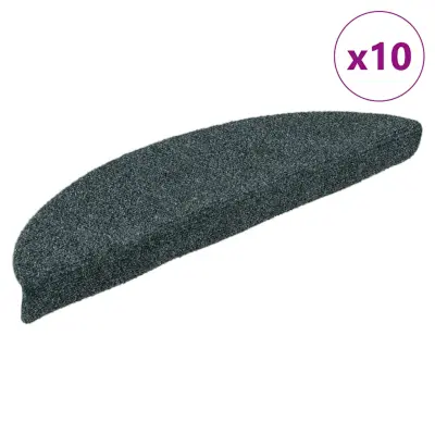 vidaXL Samolepilne preproge za stopnice 10 kosov zelene 56x17x3 cm