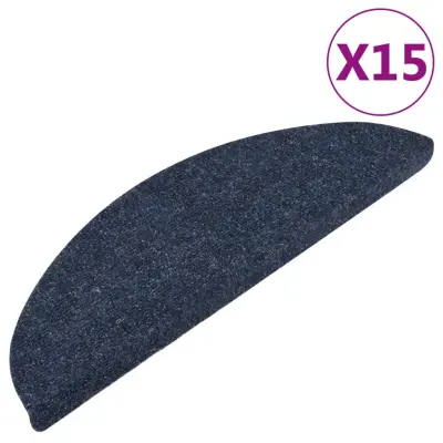 vidaXL Samolepilne preproge za stopnice 15 kosov 56x17x3 cm modre