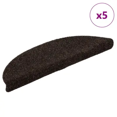 vidaXL Samolepilne preproge za stopnice 5 kosov rjave 56x17x3 cm