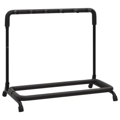 vidaXL Zložljivo stojalo za kitare s 5 deli črno 74x41x66 cm jeklo