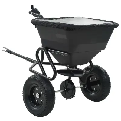 vidaXL Vlečni posipalec soli PVC in jeklo 125x74x79 cm 45 L