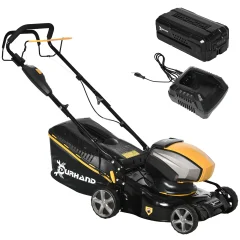 Baterijska kosilnica DURHAND, 800W motor, električna kosilnica, širina košnje 42 cm, 6 višin košnje 25-75 mm in zbiralna vreča 45 l